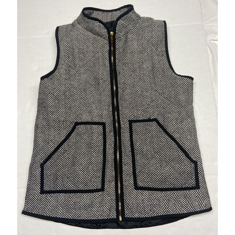 Goodnight Macaroon Women Black And White  Vest M Herringbone